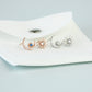 Crystal Moon and Star Stud Earrings