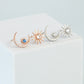 Crystal Moon and Star Stud Earrings