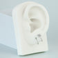 White Crystal Spiral Earrings