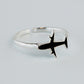 Black Plane Adjustable Ring