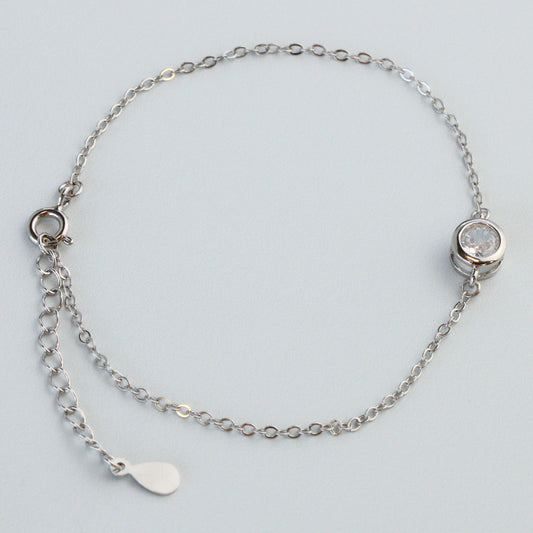 Crystal Circle Charm Bracelet