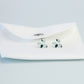 Blue Leaf Stud Earrings