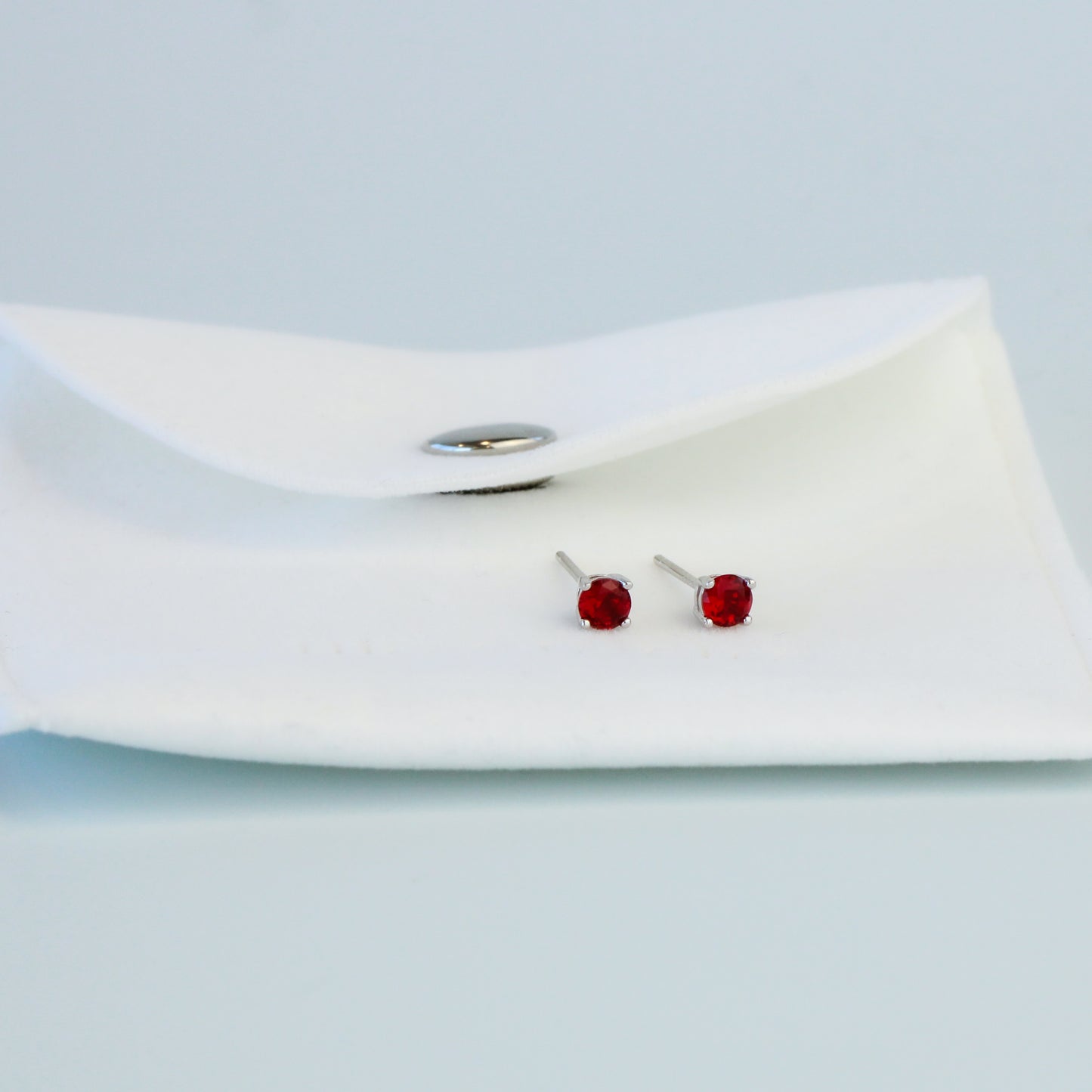 Red Crystal Stud Earrings