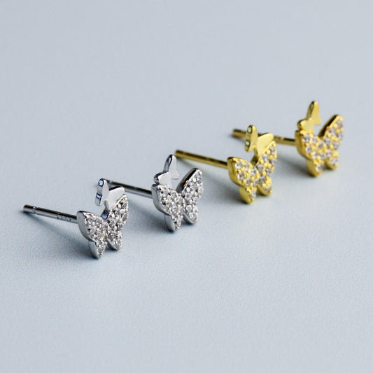 Sparkly Butterfly Stud Earrings