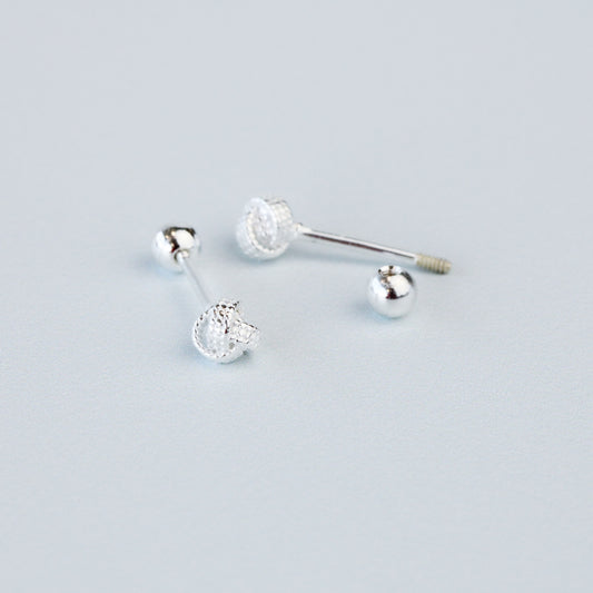 Rope Knot Design Screw Back Earrings