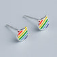 Rainbow Cat Stud Earrings