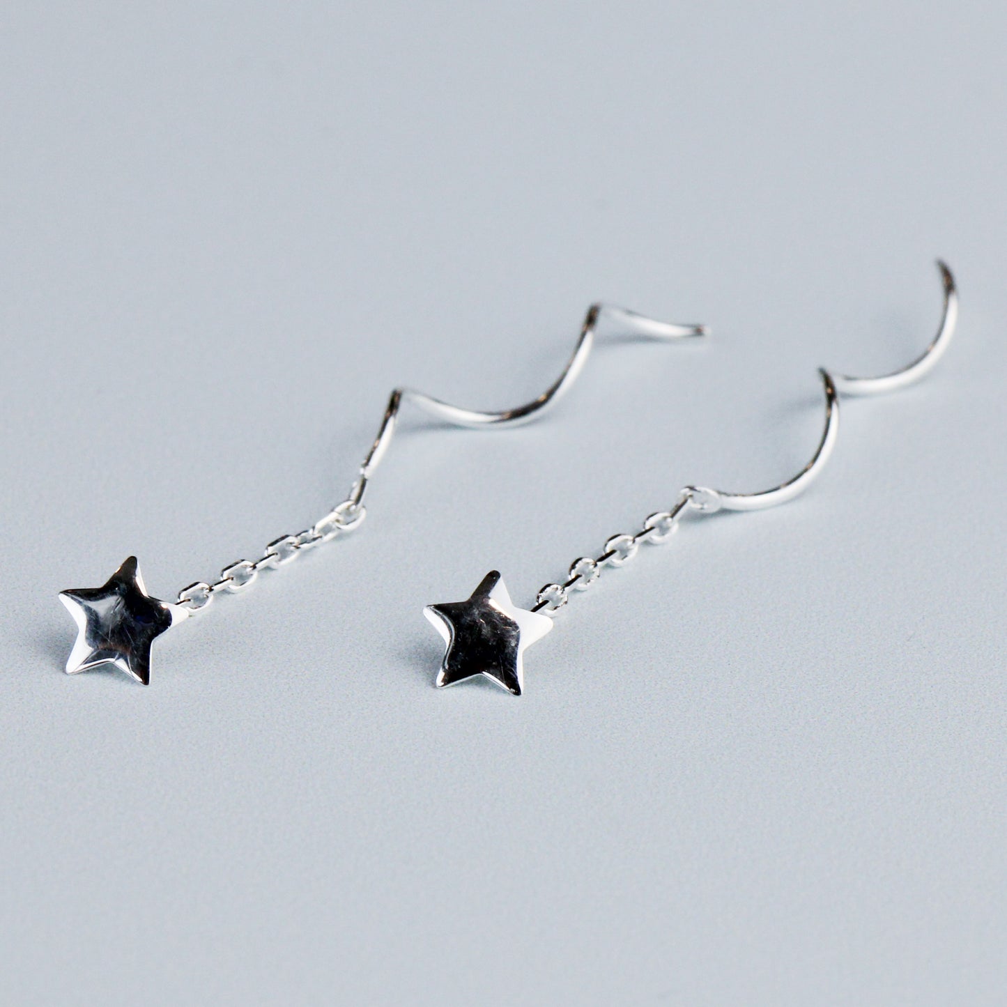 Star Spiral Threader Earrings