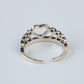 Adjustable Heart Crown Ring