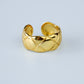 Adjustable Ring with Quilted Engraving