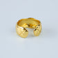 Adjustable Ring with Quilted Engraving