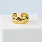 Adjustable Ring with Quilted Engraving