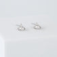 Tiny Crystal Halo Stud Earrings
