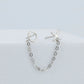 X and O Double Piercing Stud Earring