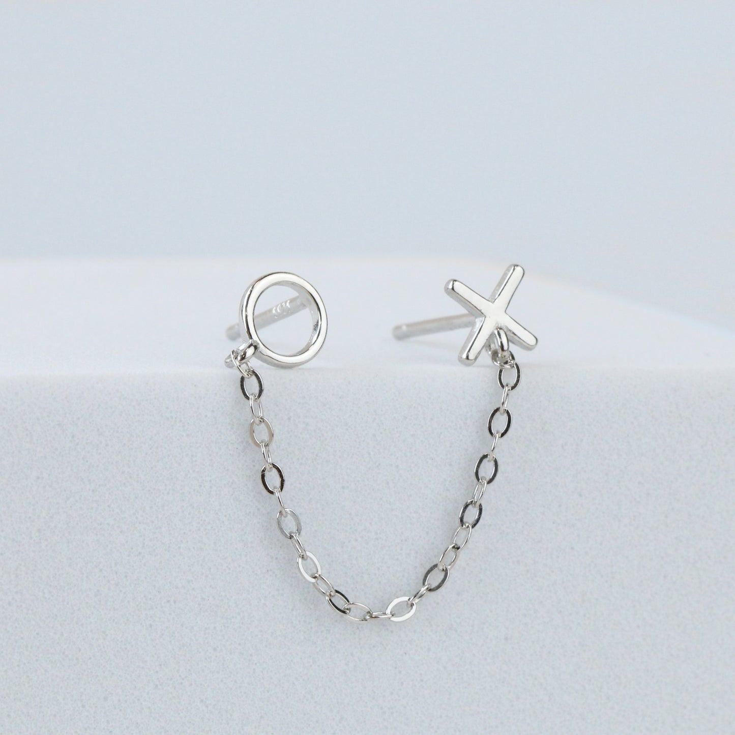 X and O Double Piercing Stud Earring
