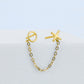 X and O Double Piercing Stud Earring