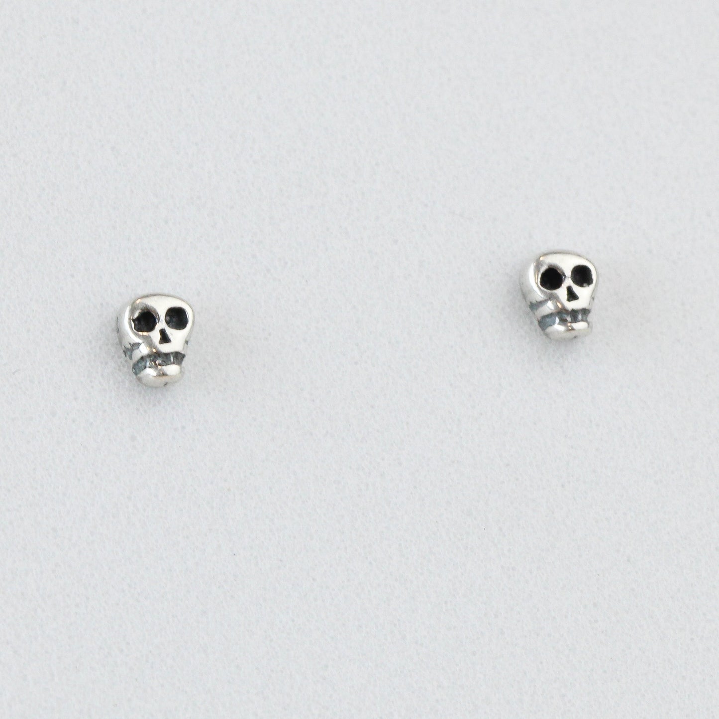 Engraved Skull Stud Earrings