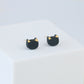 Black and Gold Cat Stud Earrings