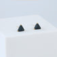 Black and Gold Triangle Stud Earrings