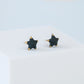 Black and Gold Star Stud Earrings