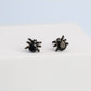 Black Crystal Spider Stud Earrings
