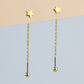 Screw Back Star Threader Earrings