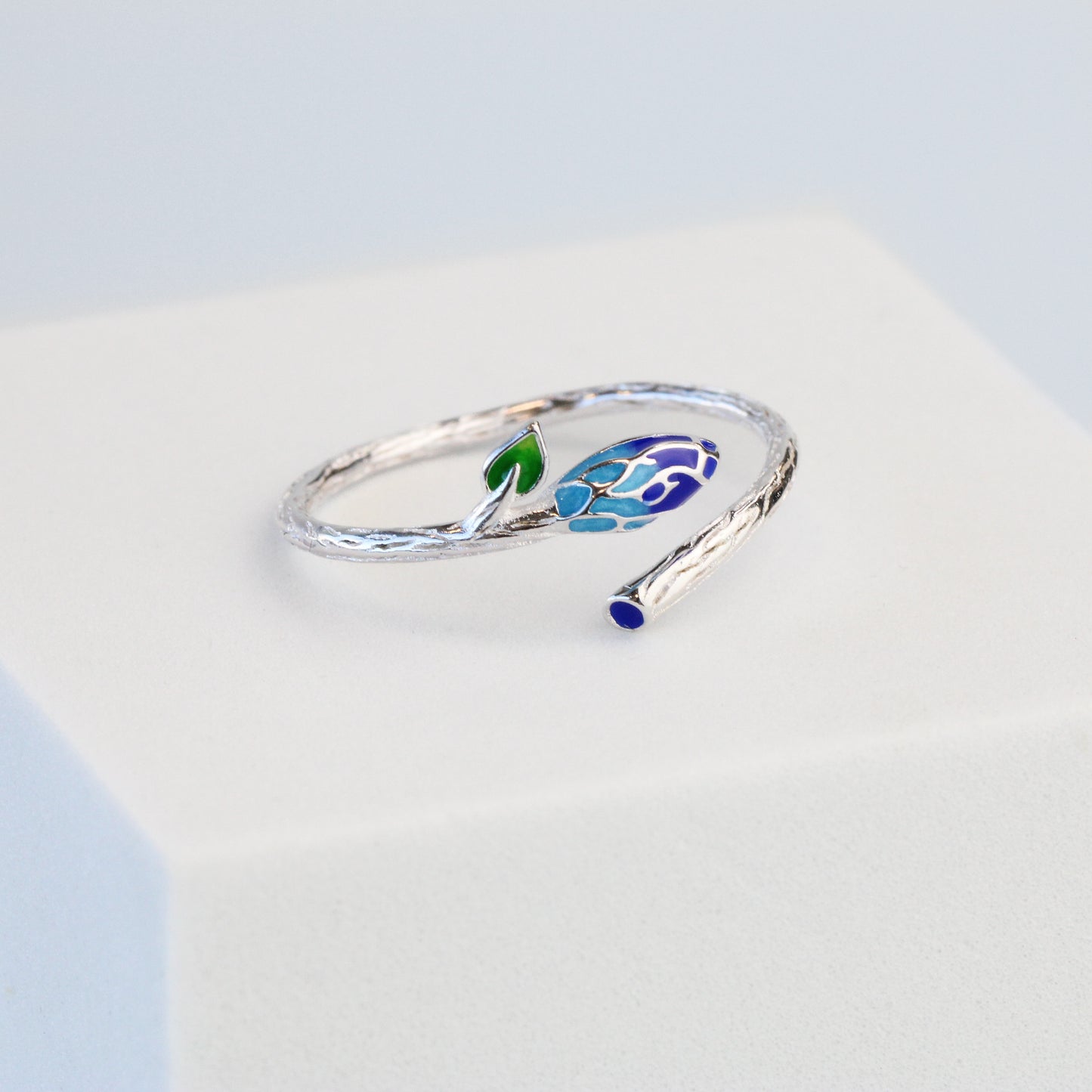 Colourful Leaf Adjustable Ring