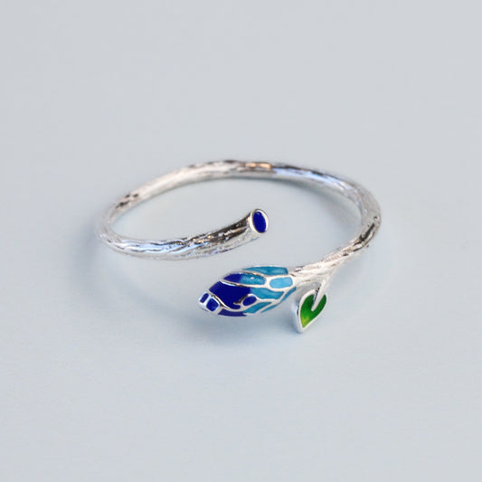 Colourful Leaf Adjustable Ring