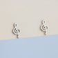 Treble Clef Stud Earrings