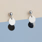 Circle Dangle Stud Earrings