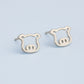 Pig Face Stud Earrings