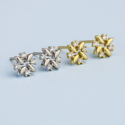 Crystal Burst Stud Earrings
