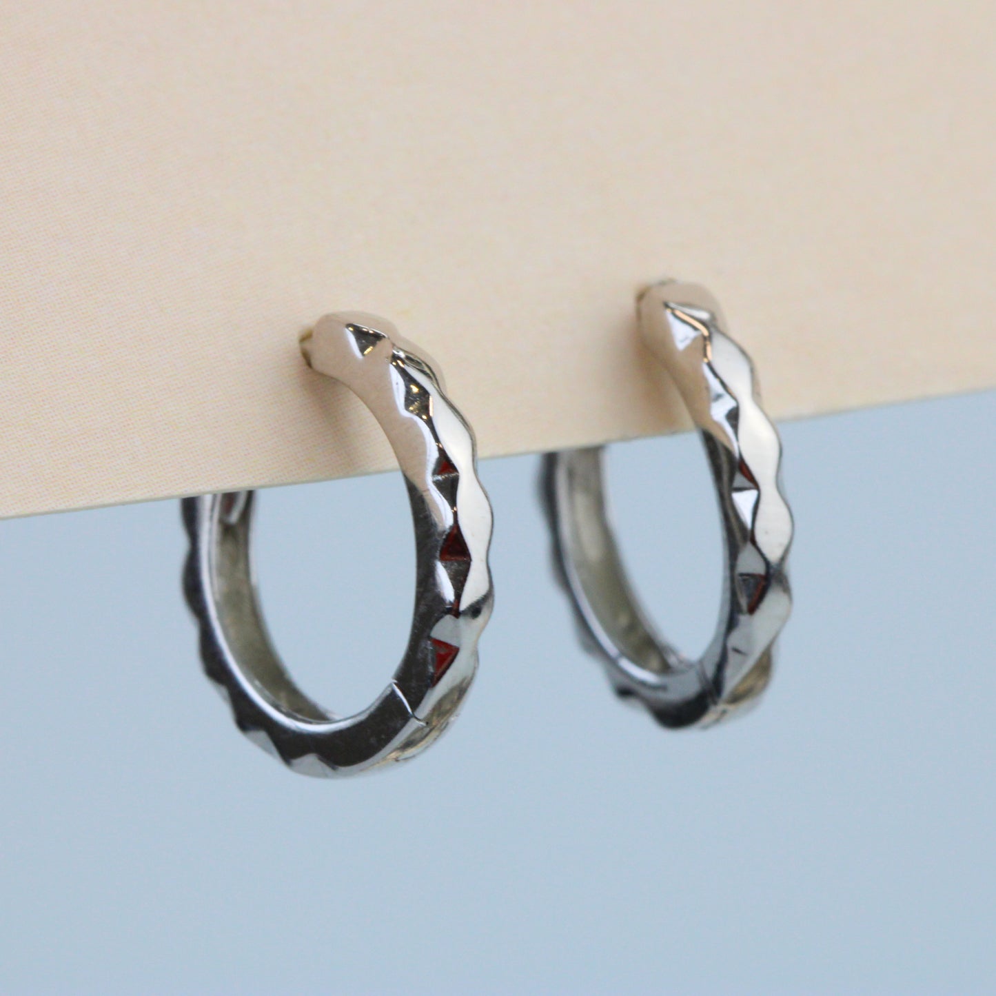 Geometric Huggie Hoop Earrings