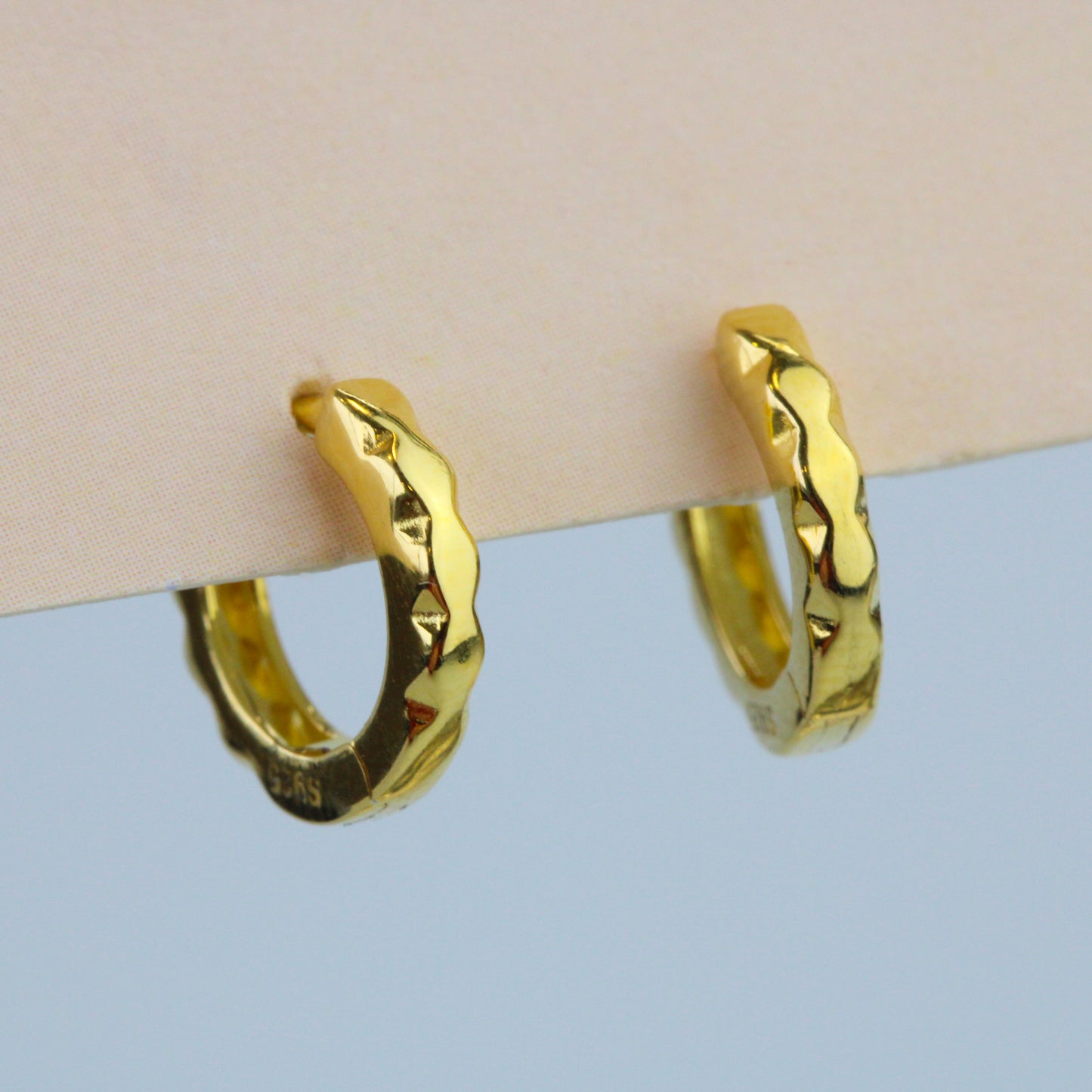 Geometric Huggie Hoop Earrings