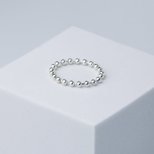 Silver Ball Chain Ring