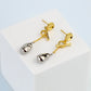 Mixed Metal Abstract Dangle Earrings