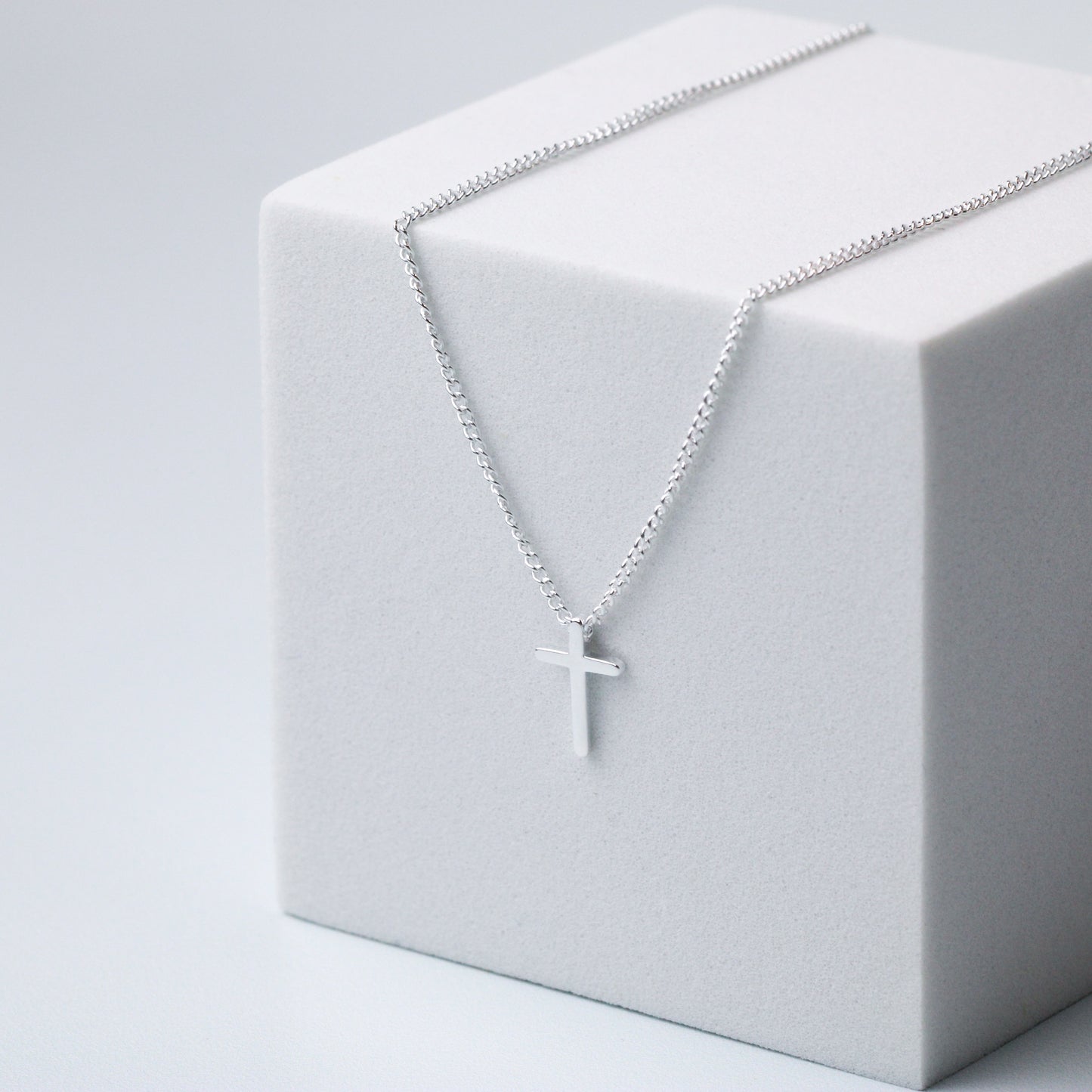 Tiny Cross Pendant Necklace