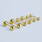Gold Screw Back Stud Earrings