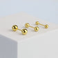 Gold Screw Back Stud Earrings