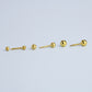 Gold Screw Back Stud Earrings