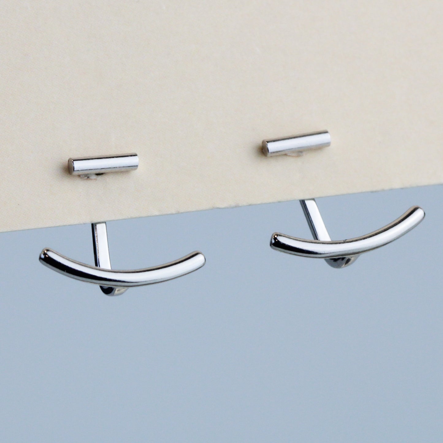 Minimalist Ear Jacket Stud Earrings