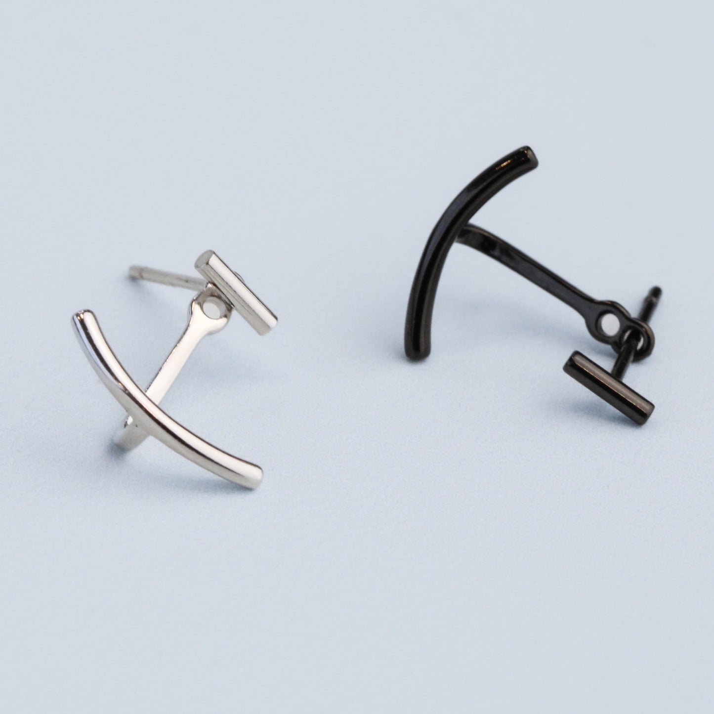 Minimalist Ear Jacket Stud Earrings