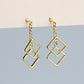Square Dangle Stud Earrings