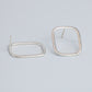 Large Rectangle Stud Earrings
