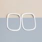 Large Rectangle Stud Earrings