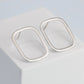 Large Rectangle Stud Earrings