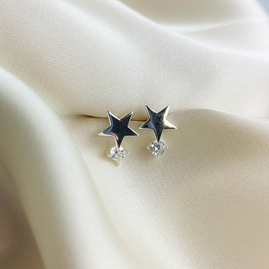 Sparkly Star Stud Earrings