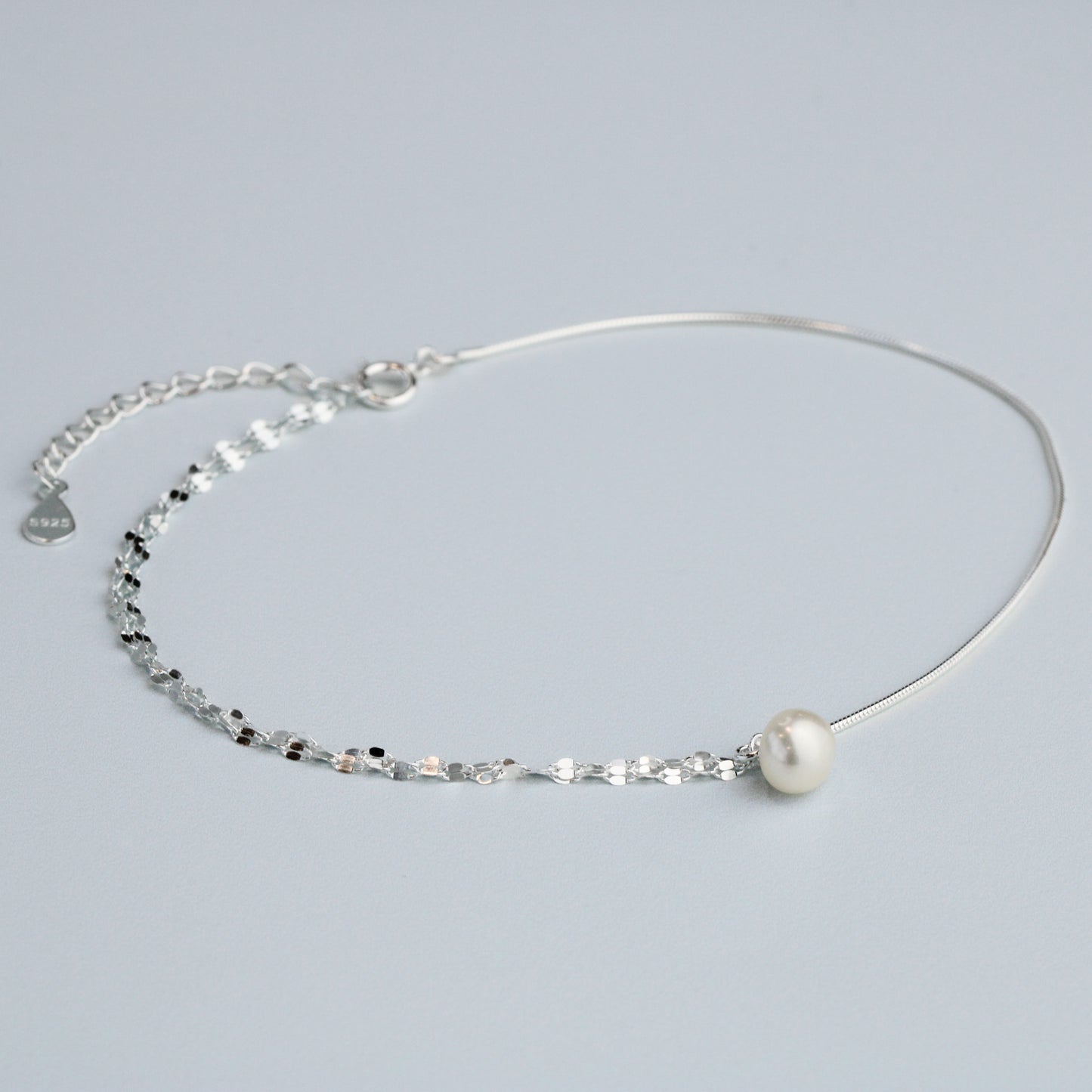 Double Chain Pearl Anklet
