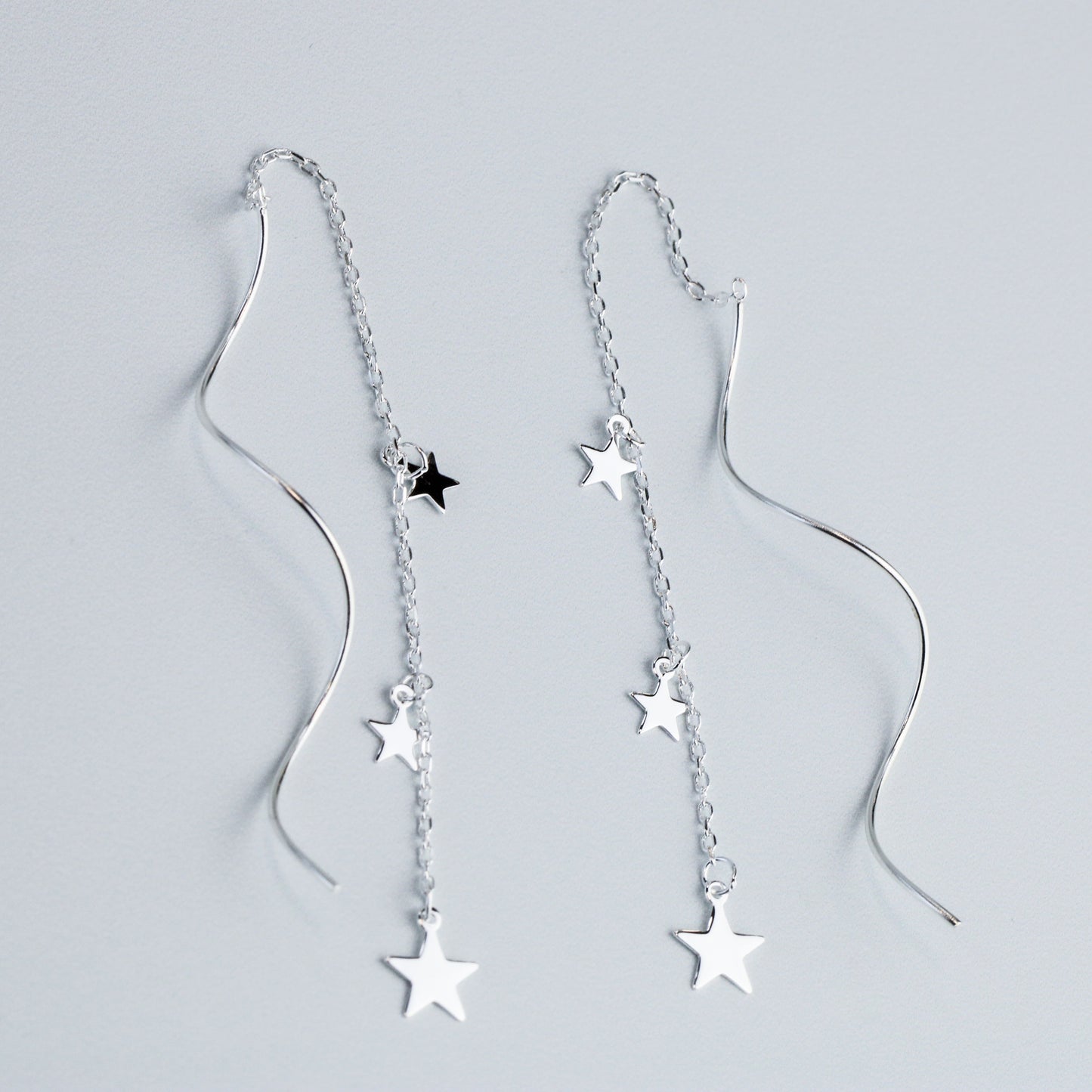 Star Chain Threader Earrings