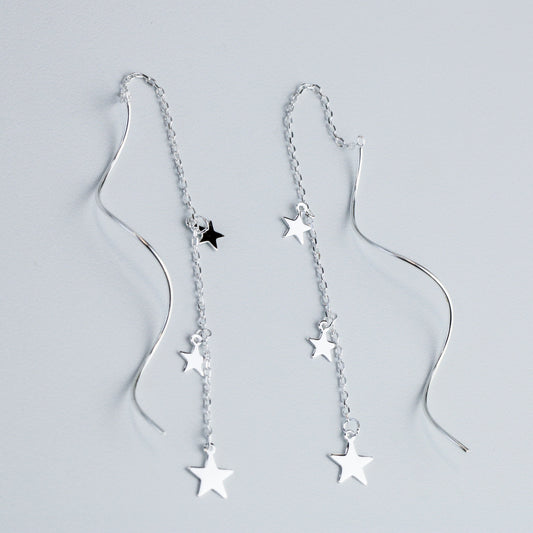 Star Chain Threader Earrings