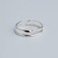 Twisted Double Band Adjustable Ring